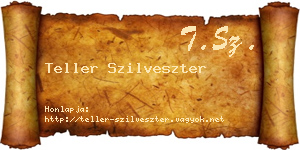 Teller Szilveszter névjegykártya