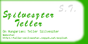 szilveszter teller business card